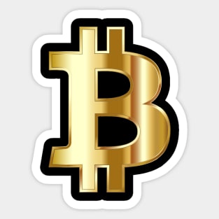 Bitcoin symbol BTC trending digital gold aesthetic design Sticker